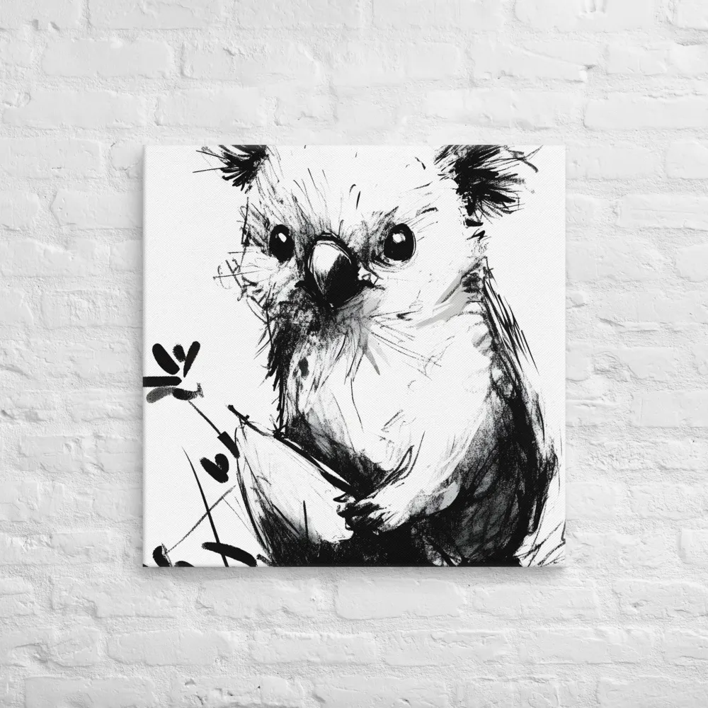 Whimsical Koala in Ink | Canvas | 28″×28″