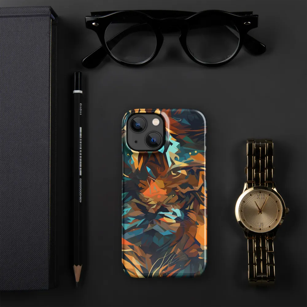 Wild Symphony: Abstract Tigers | Phone Case |  13 Mini | Snap Case | Glossy