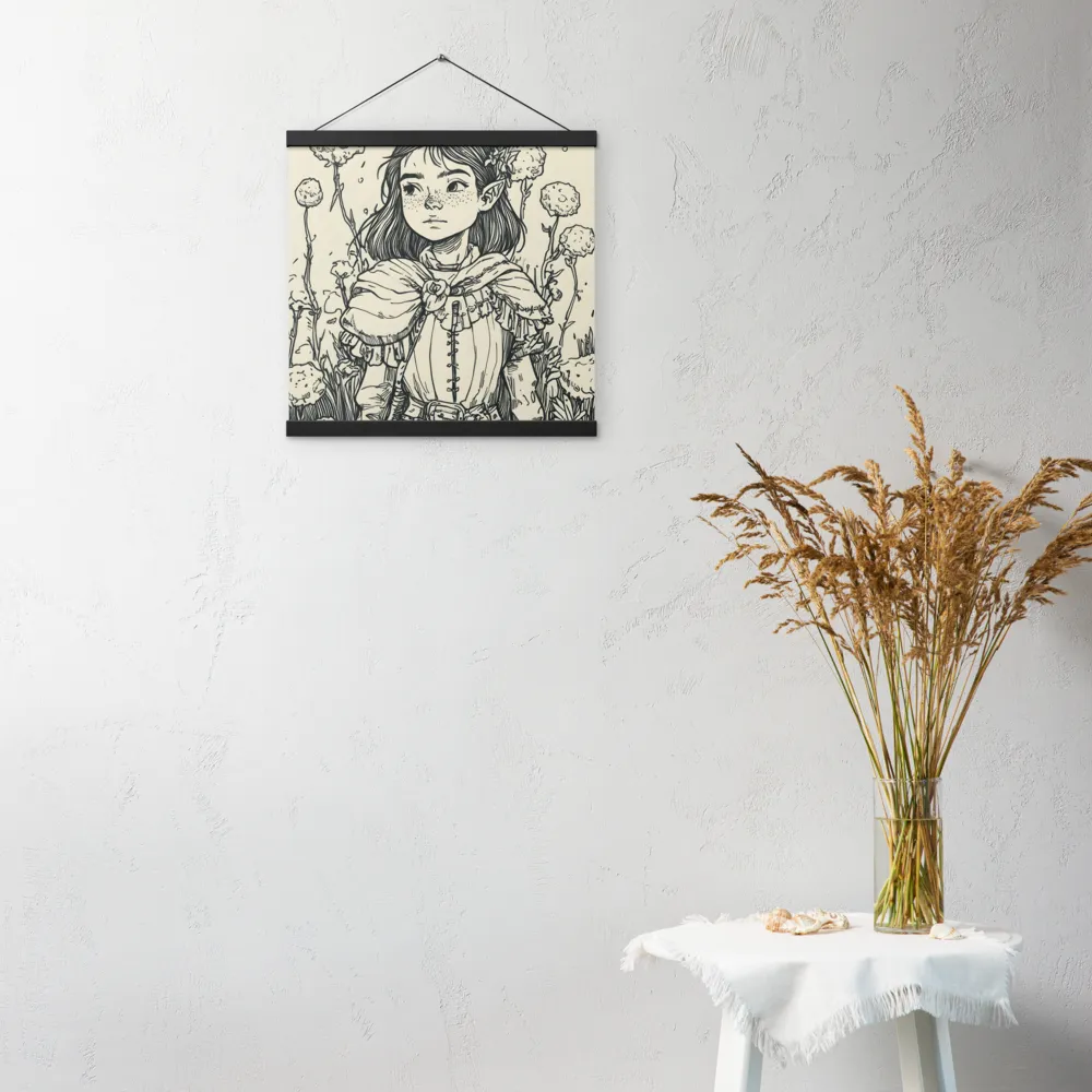 A Young Guardian of Nature | Poster With Black Wood Hanger | 16″×16″