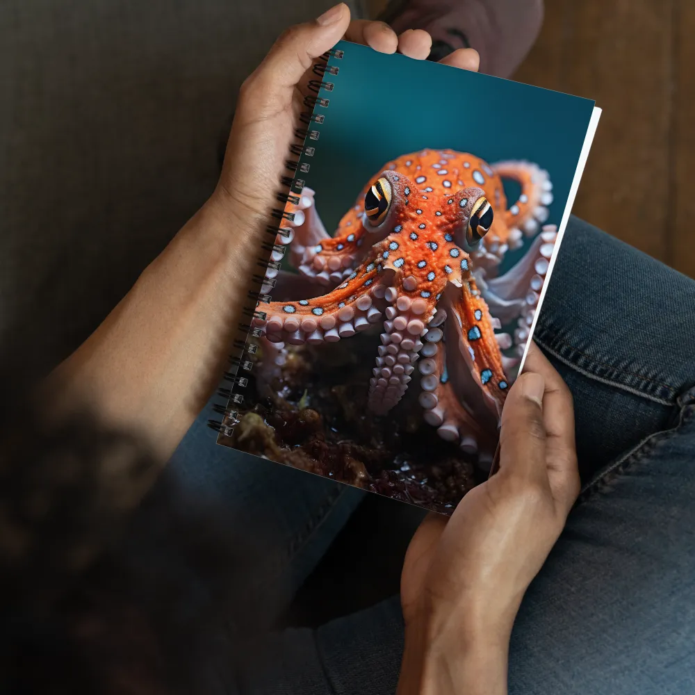 Curiosity of the Deep: The Orange Octopus | Spiral Notebook