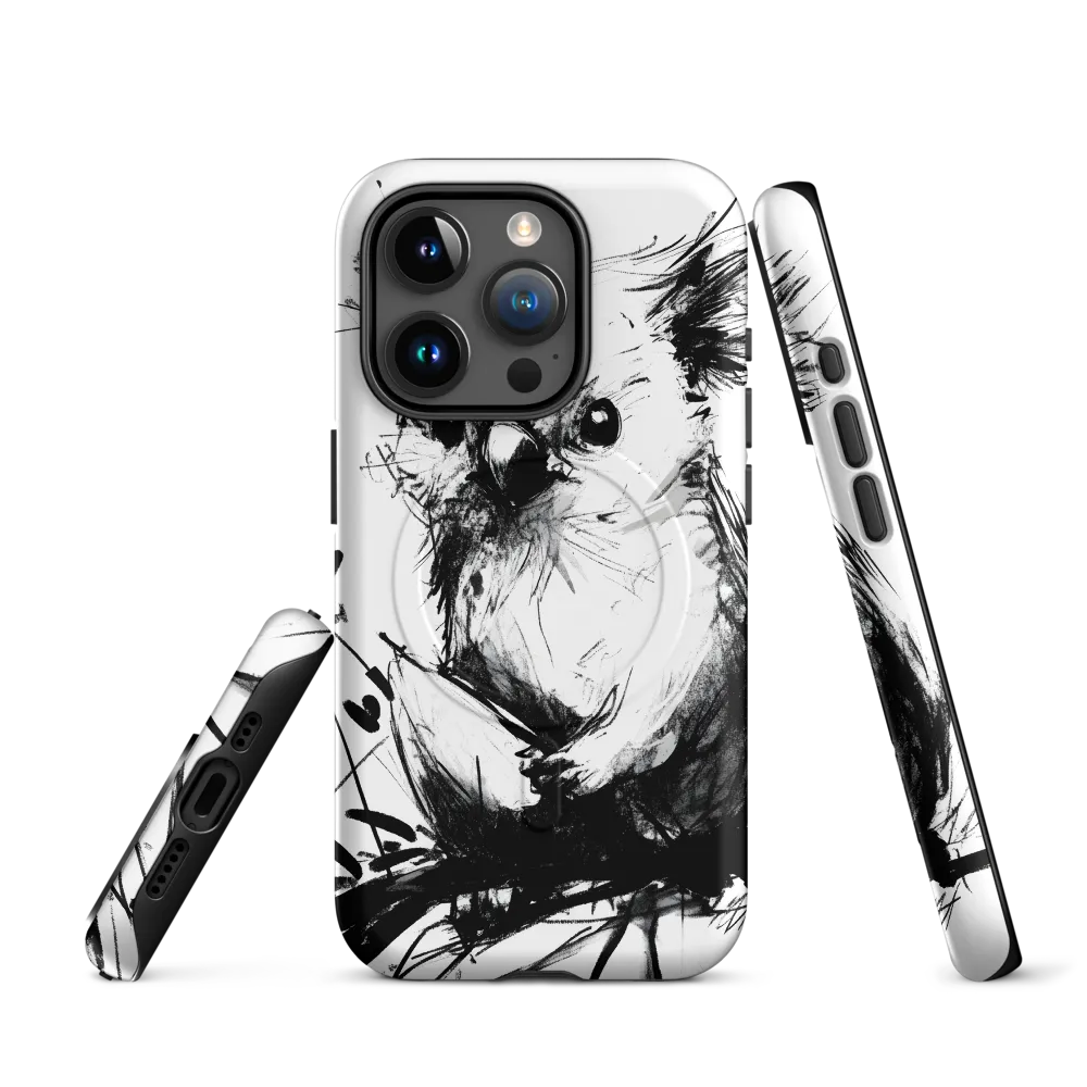 Whimsical Koala in Ink | Phone Case |  15 Pro | MagSafe® Tough Case | Matte