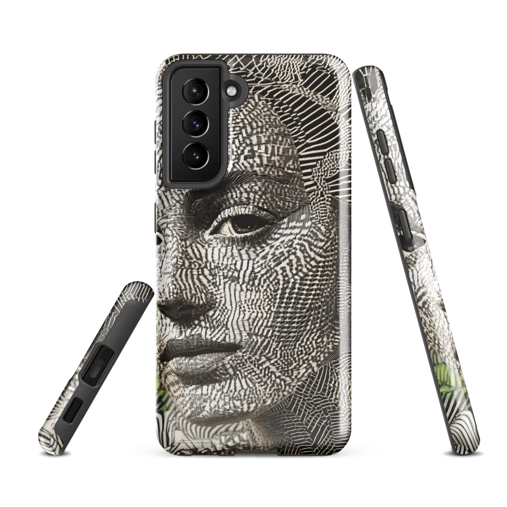Intricate Patterns of the Human Face | Phone Case |  S21 FE | Tough Case | Glossy
