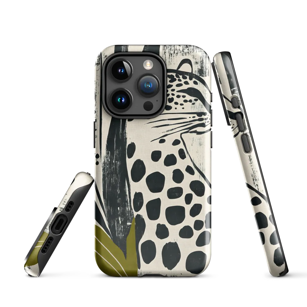 Leopard in Silhouette: A Modern Appeal | Phone Case |  15 Pro | Tough Case | Glossy