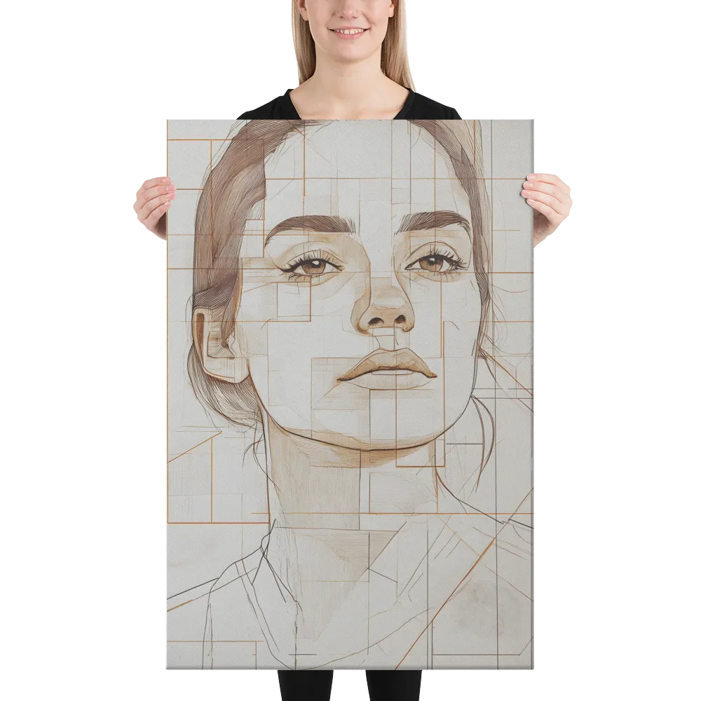 Geometric Serenity: A Minimalist Portrait