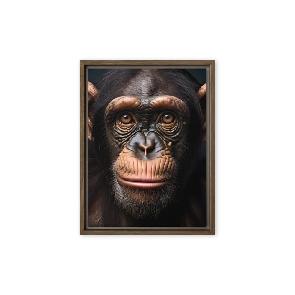 Whispers of Curiosity | Canvas with Brown Frame | 9″×12″