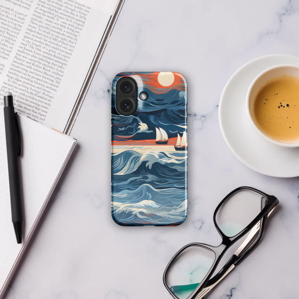 Ocean Whispers: A Voyage at Dusk | Phone Case |  16 | Snap Case | Glossy