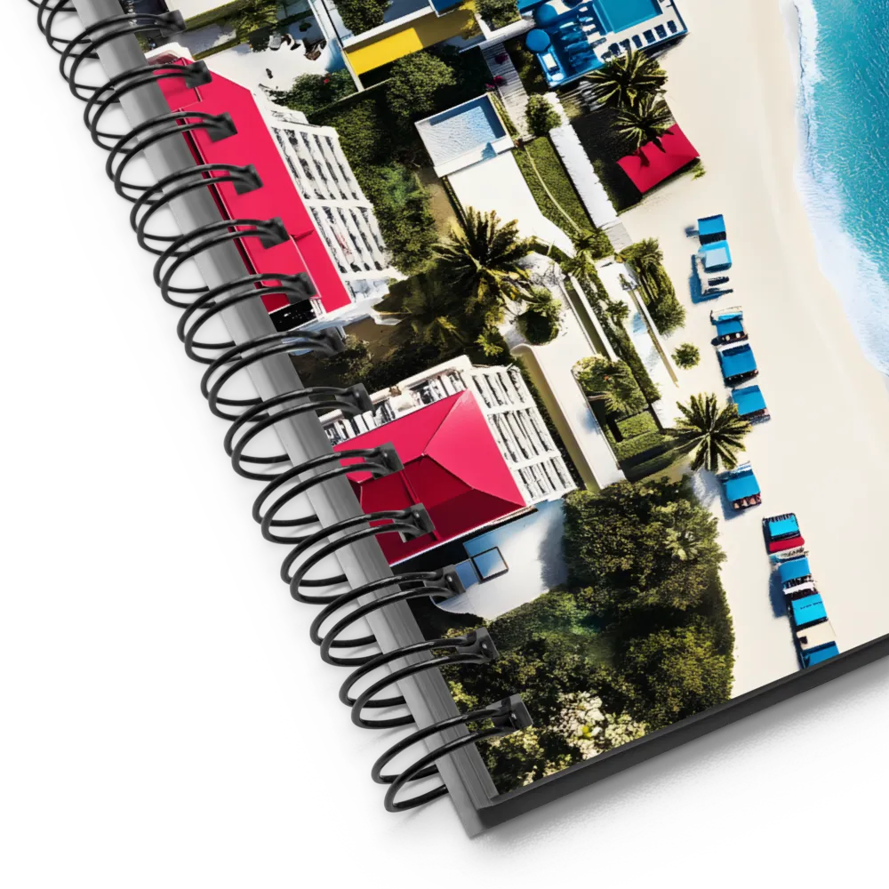 Coastal Harmony: An Aerial Oasis | Spiral Notebook