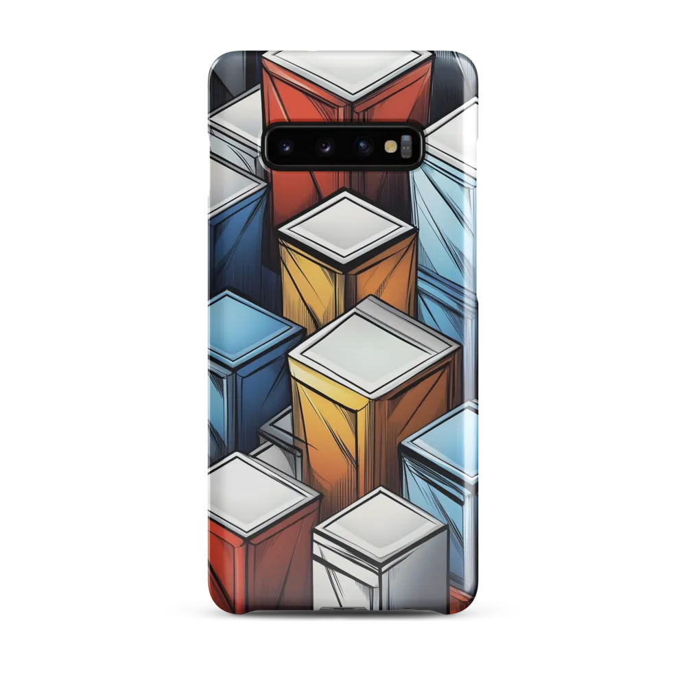 Geometry of Colorful Containers | Phone Case |  S10 Plus | Snap Case | Glossy