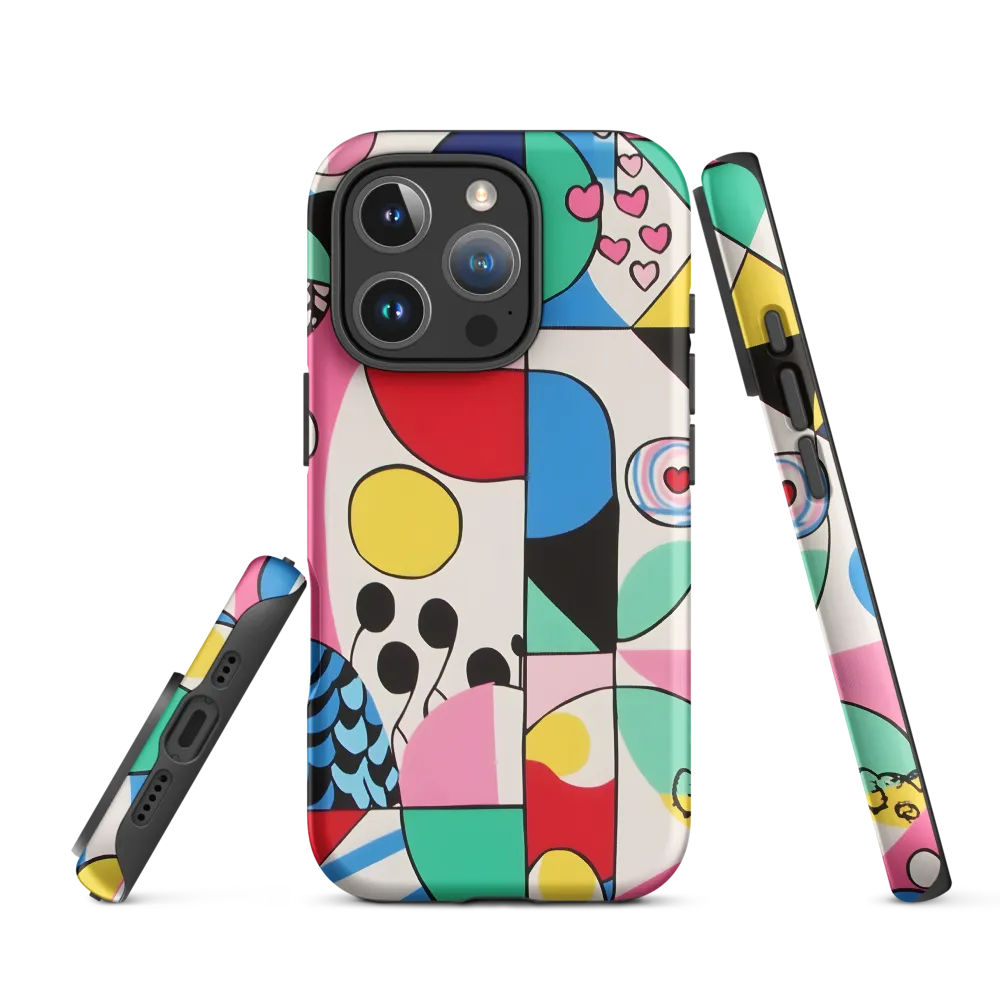 Dynamic Interplay of Shapes | Phone Case |  16 Pro | Tough Case | Matte