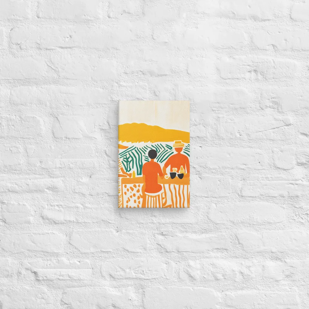 Summer Vibes: Café Conversations | Canvas | 8″×12″