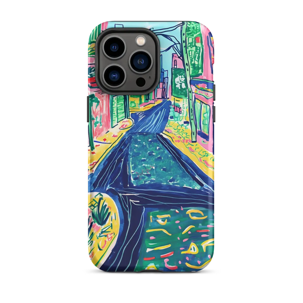 Dreamy Street in Vibrant Hues