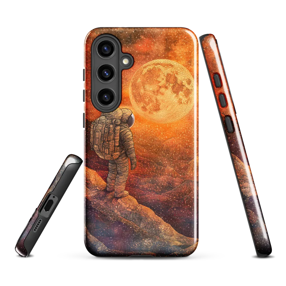 Journey to the Celestial: An Astronaut's Reflection | Phone Case |  S24 Plus | Tough Case | Glossy