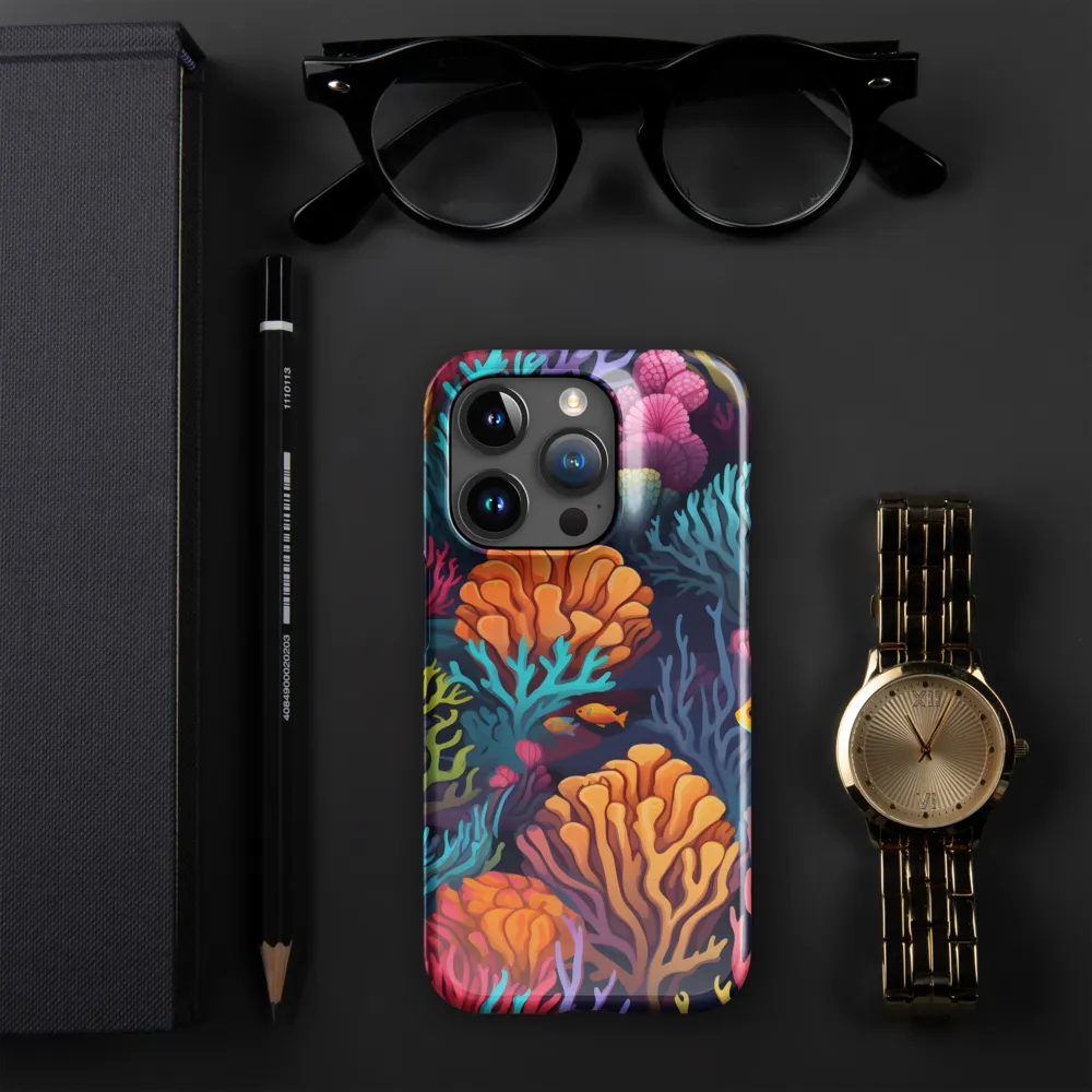 Underwater Harmony: A Coral Reef Wonderland | Phone Case |  15 Pro | Snap Case | Glossy