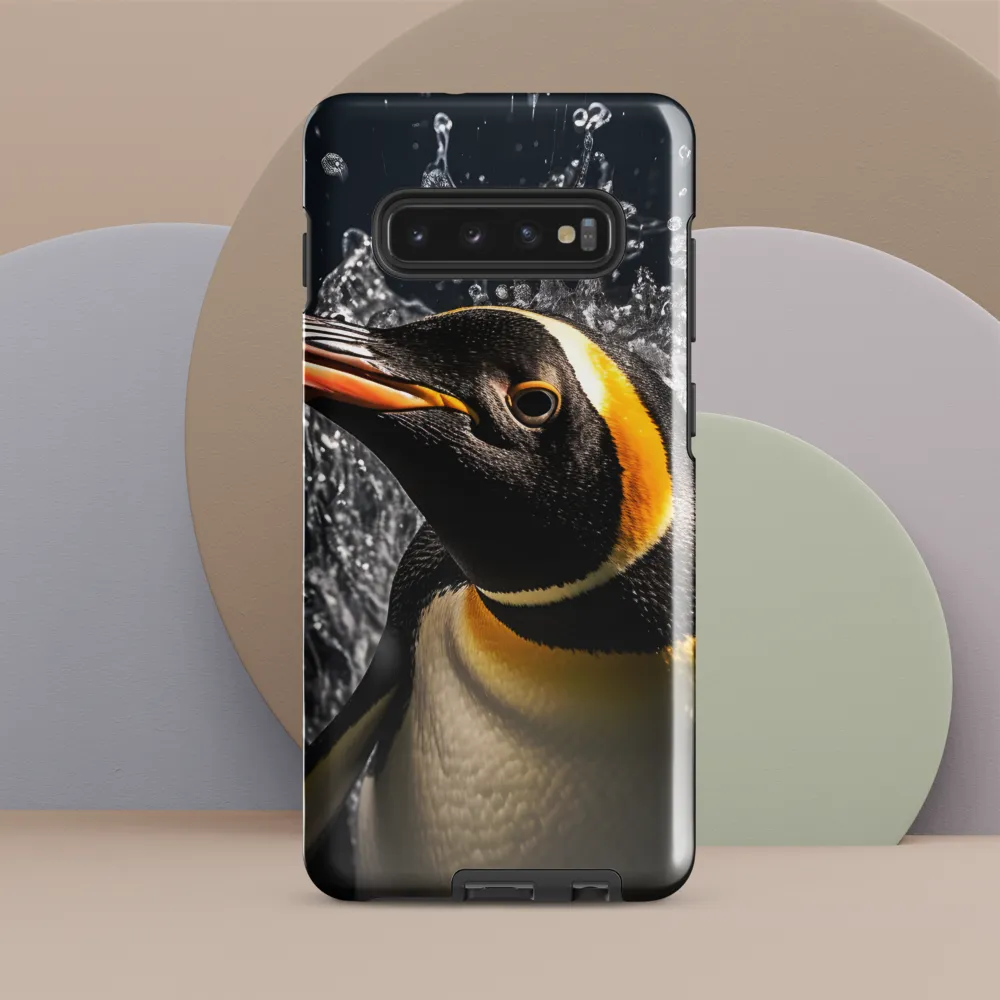 Emerging Majesty: The Penguin in Motion | Phone Case |  S10 Plus | Tough Case | Glossy