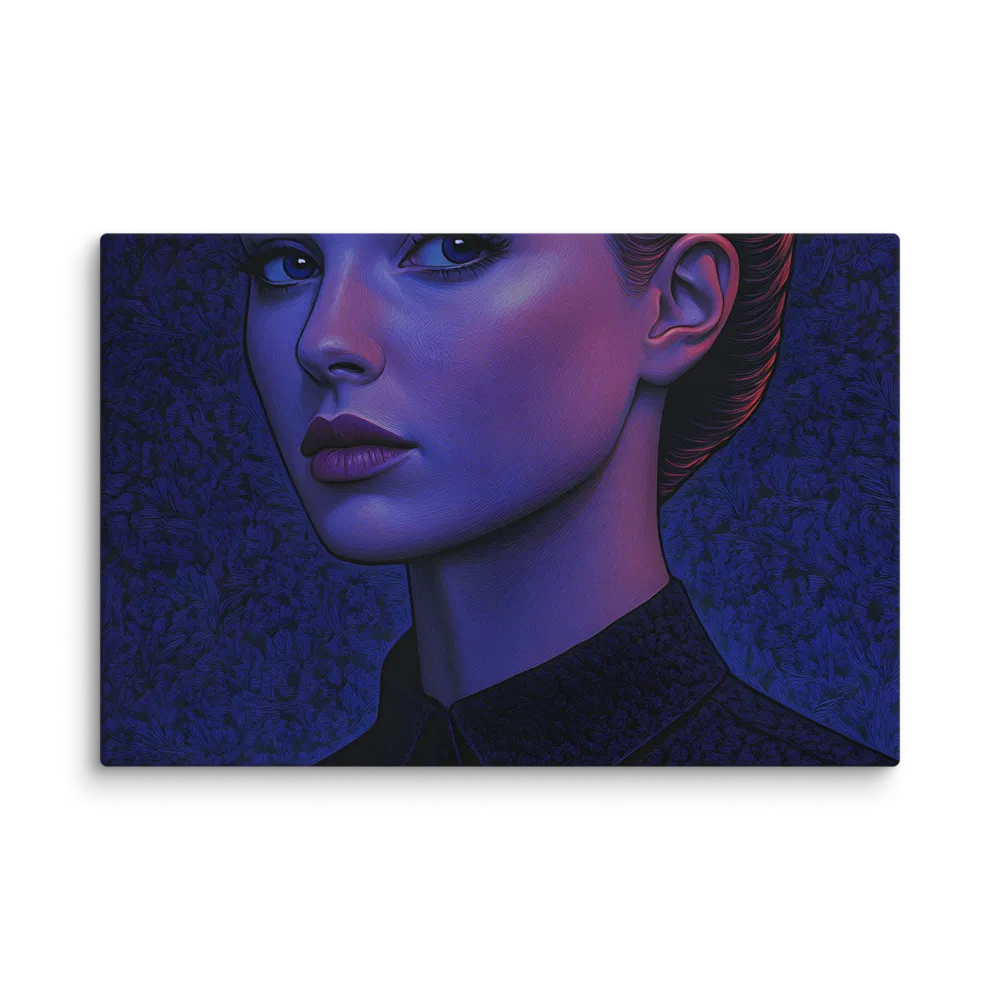 Ethereal Portrait in Blue and Red | Canvas | 20″×30″