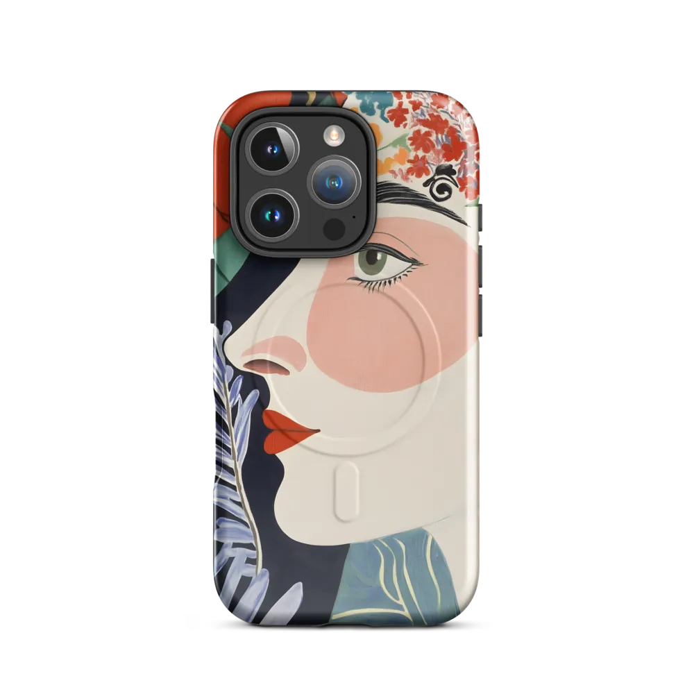 Floral Serenade: A Modern Portrait