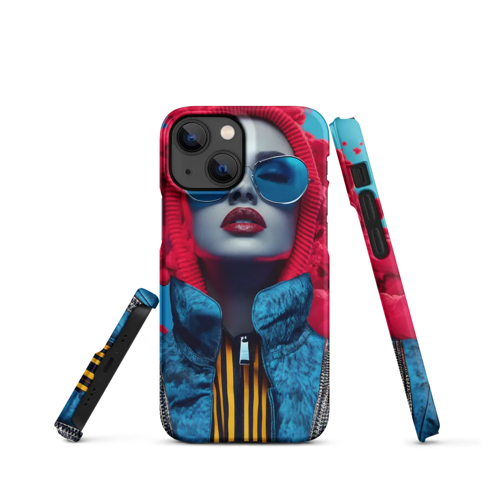 Bold Elegance in Digital Fashion | Phone Case |  13 Mini | Snap Case | Matte