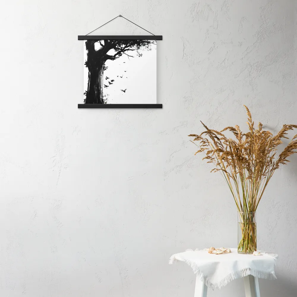 Whispers of Nature | Poster With Black Wood Hanger | 14″×14″