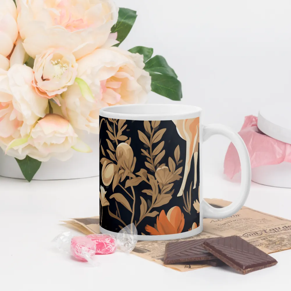 Floral Harmony: A Dance in the Dark | Mugs | Multiple Sizes & Colors