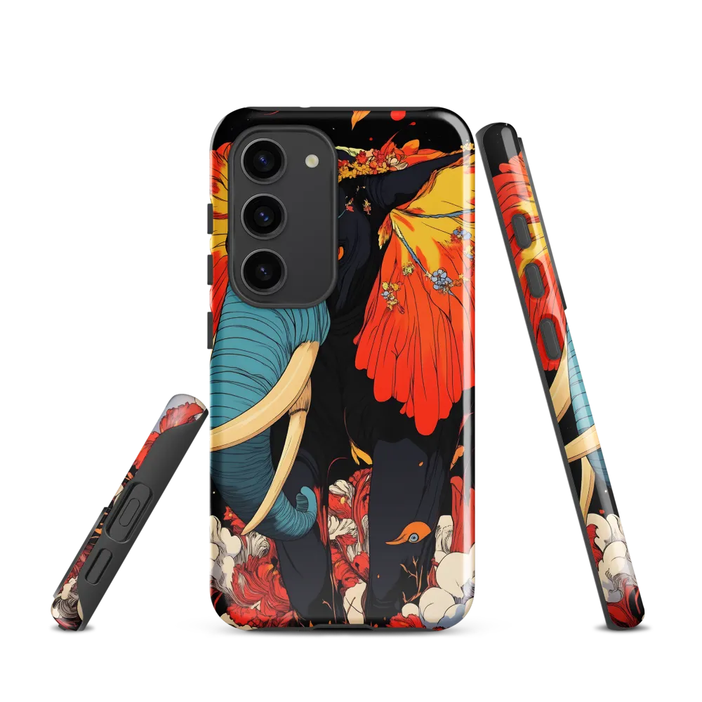 Majesty of the Floral Elephant | Phone Case |  S23 | Tough Case | Glossy