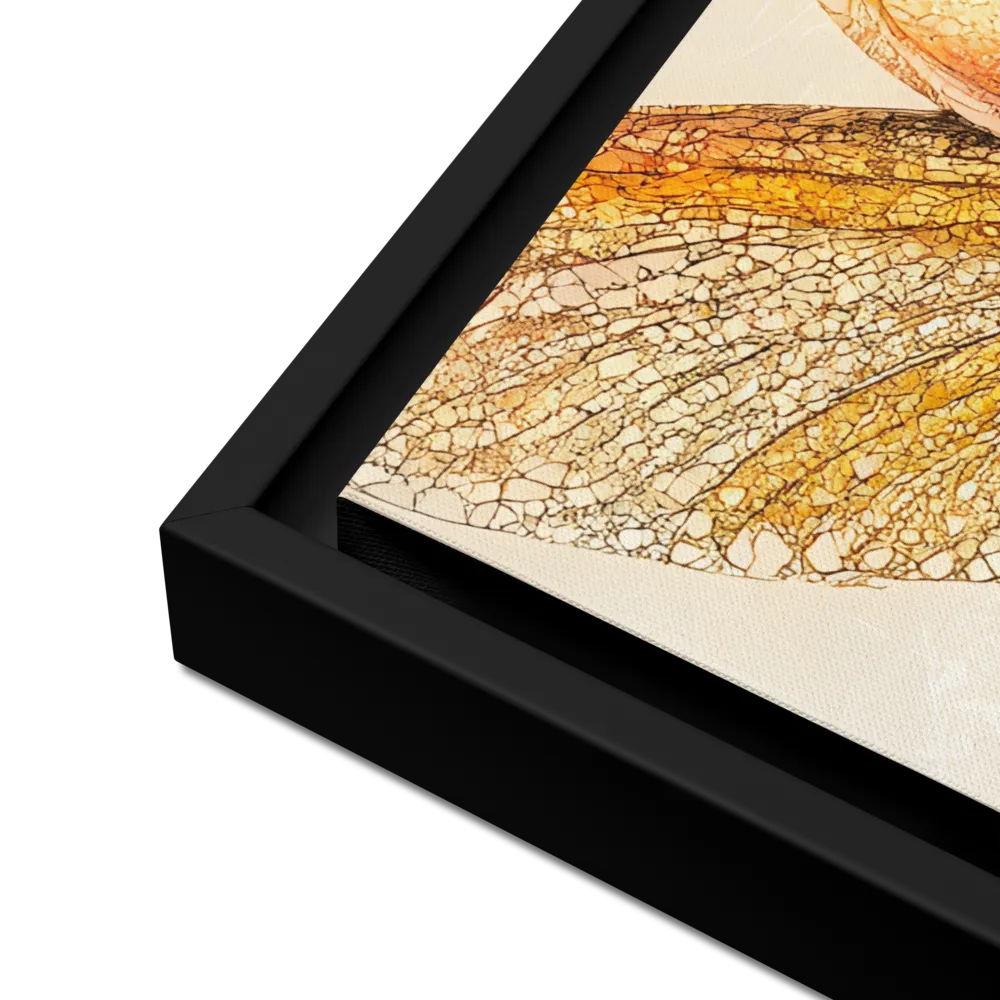 Whispers of the Frosted Meadow | Canvas with Black Frame | 18″×24″