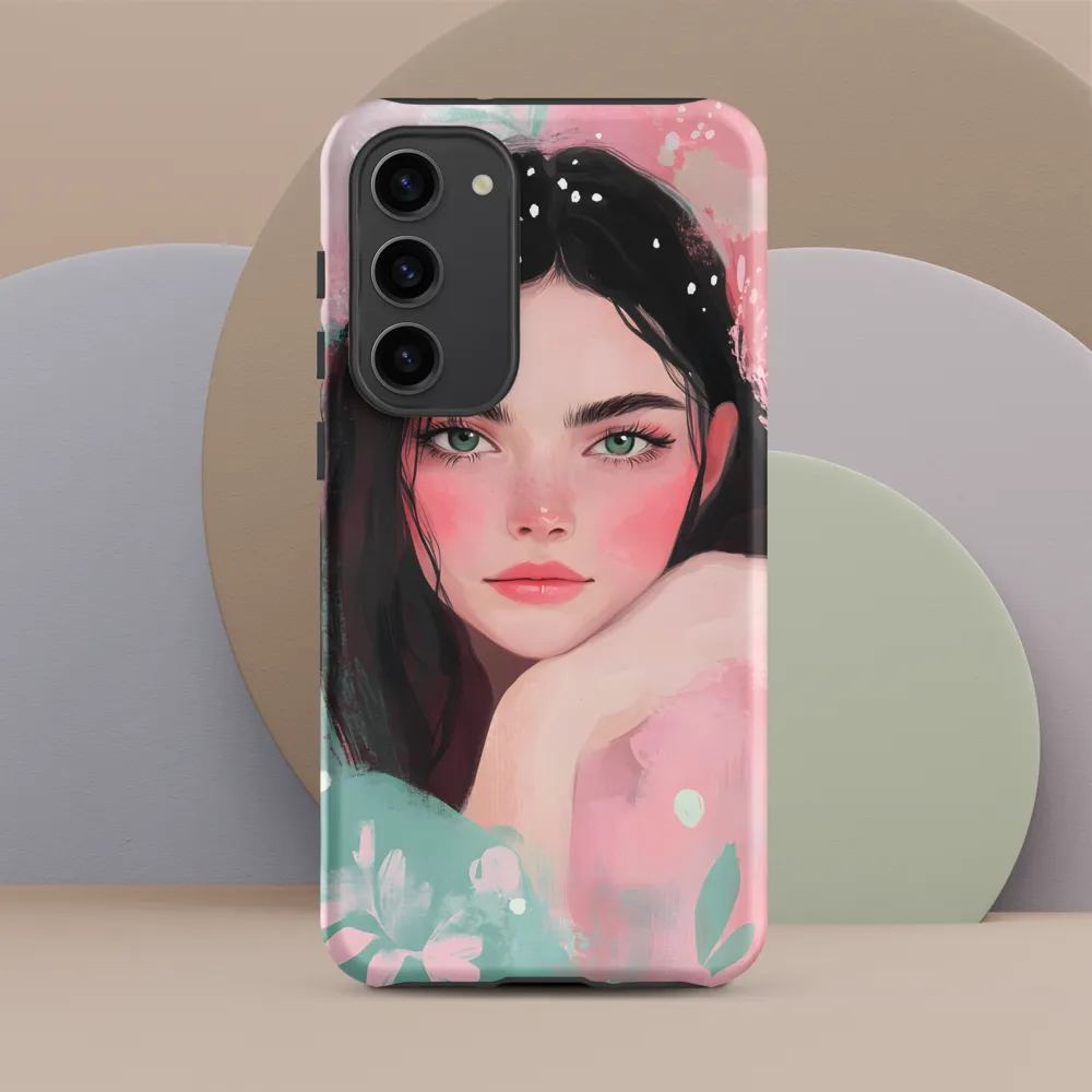 Mint & Rose — Portrait in Pastel Washes