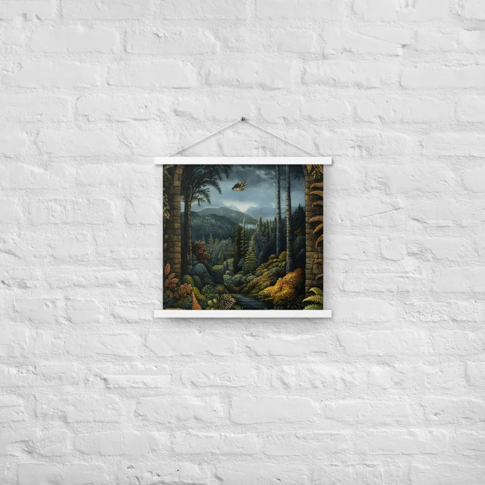 Whispers of the Enchanted Forest | Poster With White Wood Hanger | 18″×18″