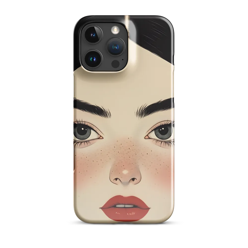 Serenity Captured: A Modern Portrait | Phone Case |  16 Pro Max | Snap Case | Glossy