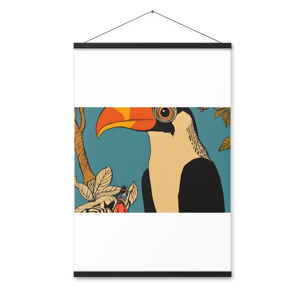 Tropical Majesty: The Toucan at Rest | Poster With Black Wood Hanger | 24″×36″