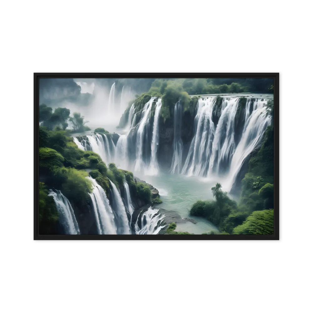 Whispers of the Cascades | Canvas with Black Frame | 20″×30″