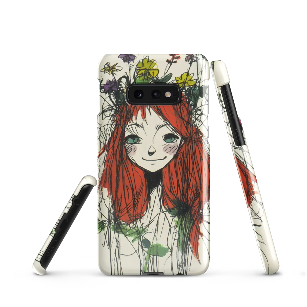 Whimsical Floral Portrait | Phone Case |  S10e | Snap Case | Glossy