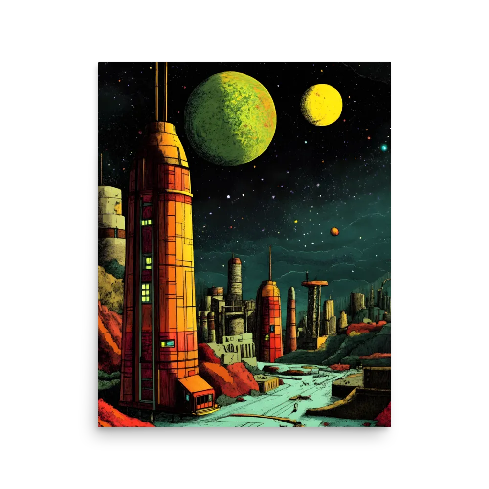 Cosmic Cityscape | Poster | 16″×20″