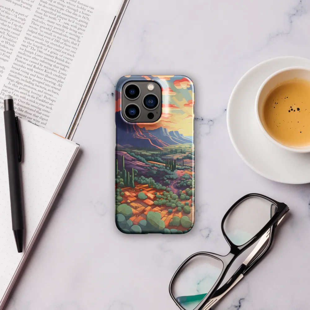 Desert Serenity at Dusk | Phone Case |  14 Pro | Snap Case | Glossy