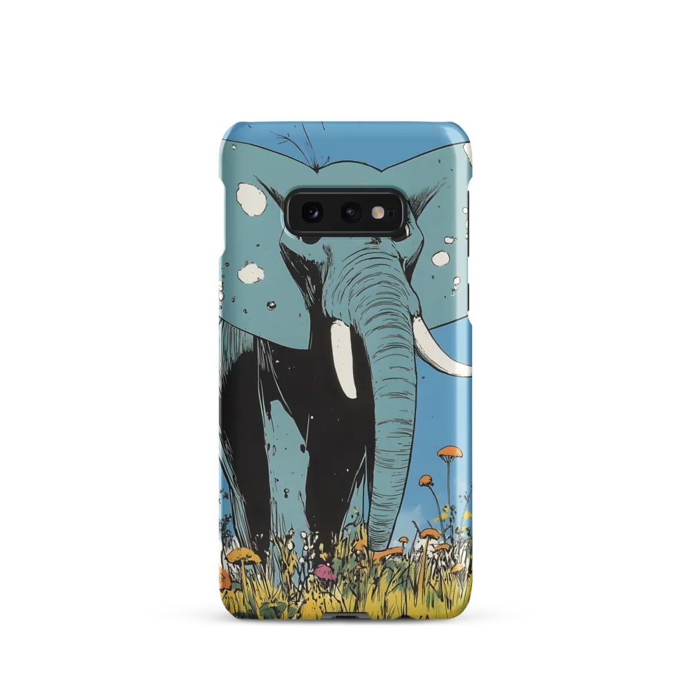 Whimsical Blue Elephant in Bloom