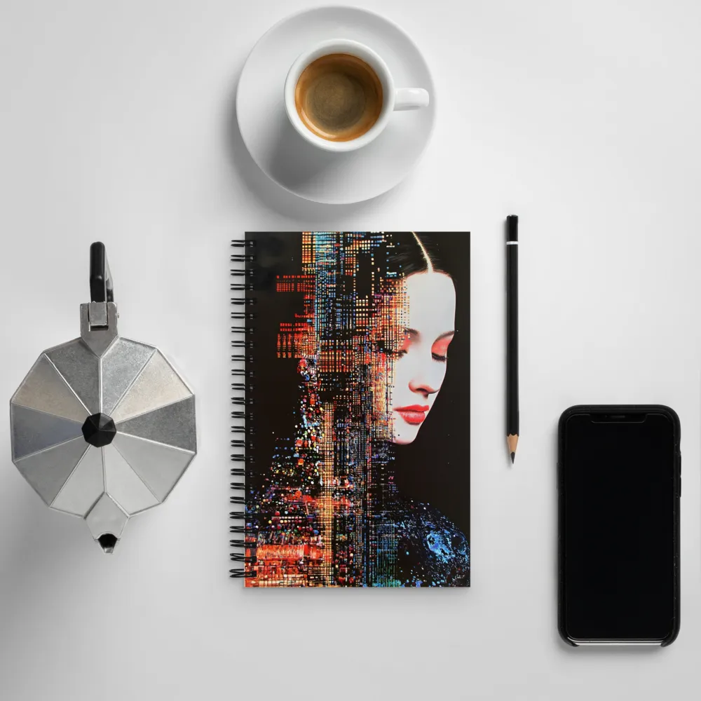 Pixelated Dreams: A Melding of Technology and Emotion | Spiral Notebook