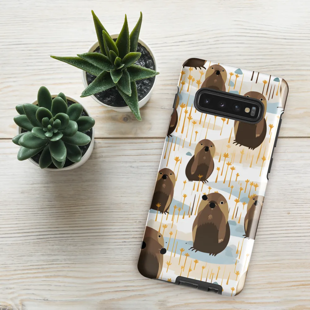 Whimsical Waters: A Celebration of Otters and Seals | Phone Case |  S10 Plus | Tough Case | Glossy