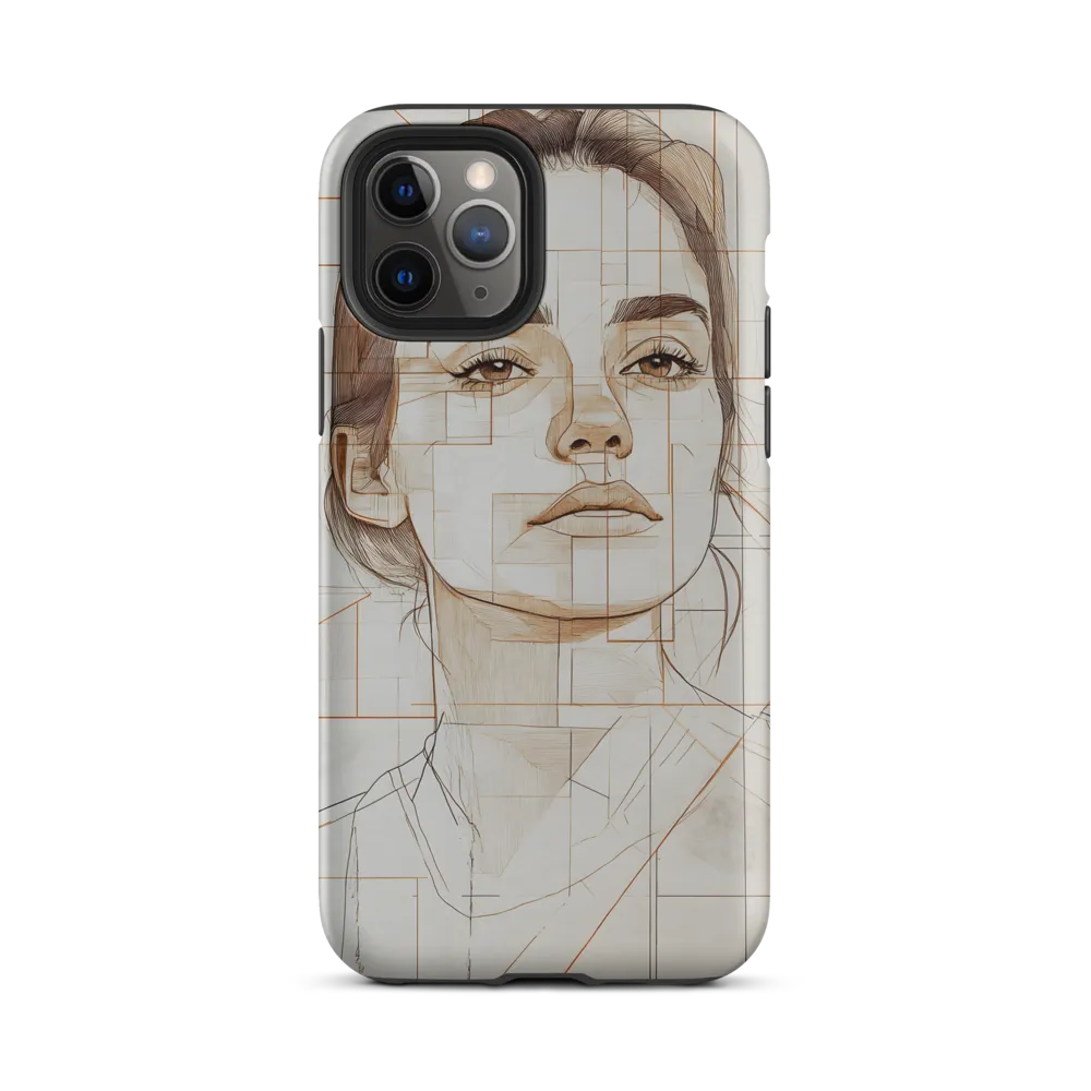 Geometric Serenity: A Minimalist Portrait