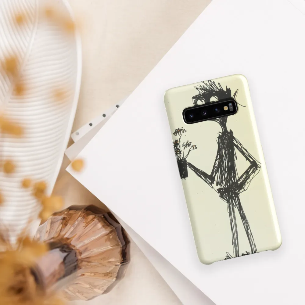 Whimsical Figure with Flowers