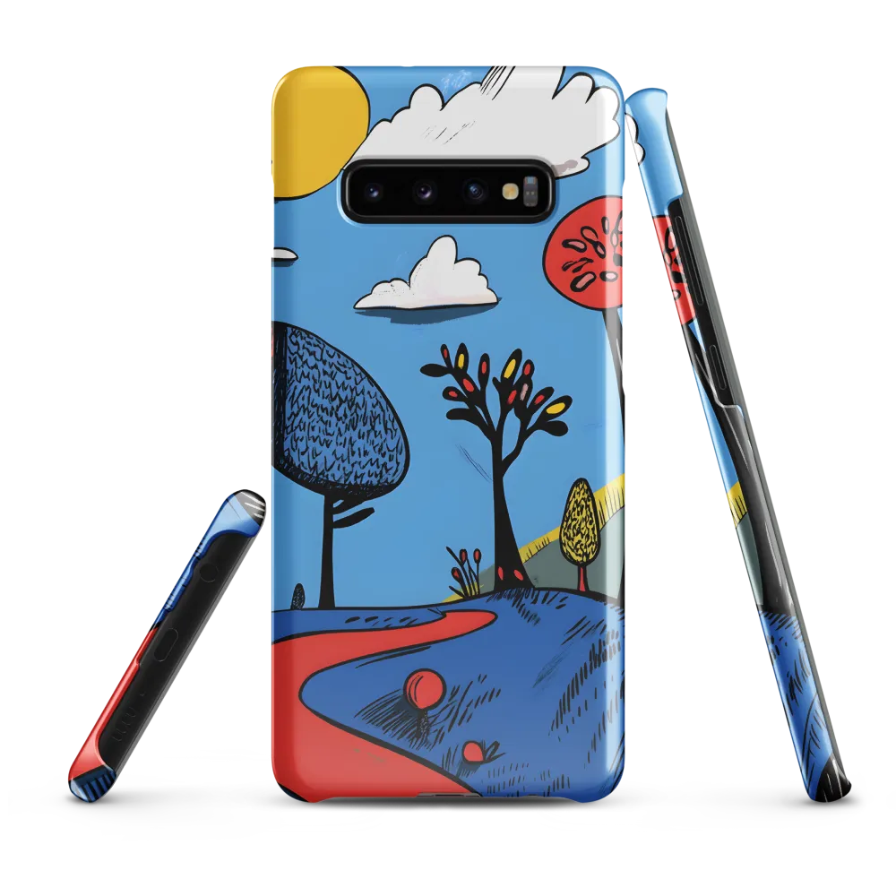 Whimsical Pathways Through a Colorful Landscape | Phone Case |  S10 Plus | Snap Case | Glossy