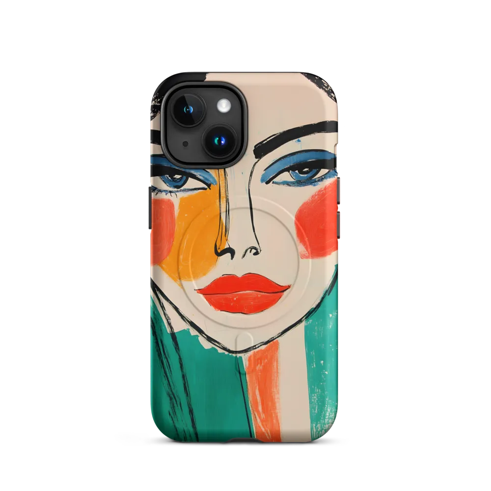 Vivid Portrait of a Modern Muse | Phone Case |  15 | MagSafe® Tough Case | Matte