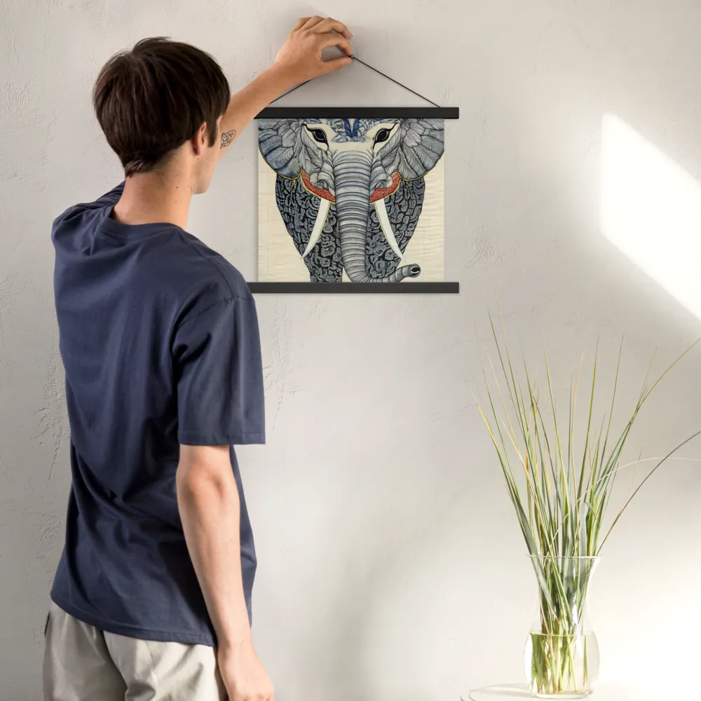 Majesty of the Elephant | Poster With Black Wood Hanger | 14″×14″