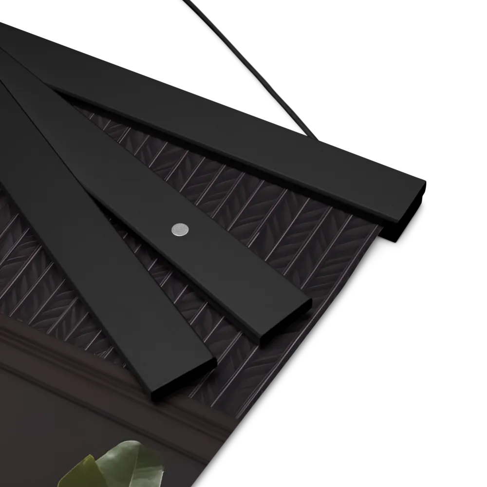 Elegance in Contrast: A Modern Interior Design | Poster With Black Wood Hanger | 12″×12″