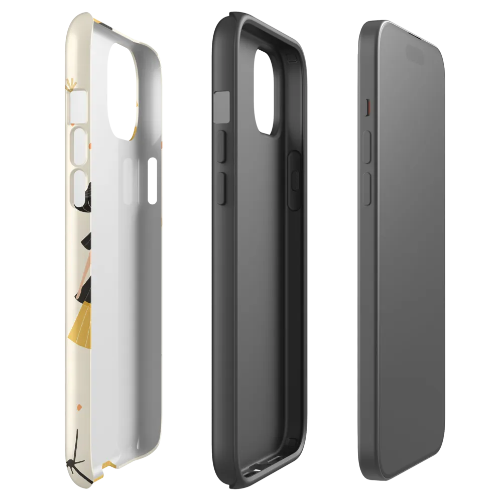 Whimsical Patterns of Nature and Femininity | Phone Case |  15 Plus | Tough Case | Matte
