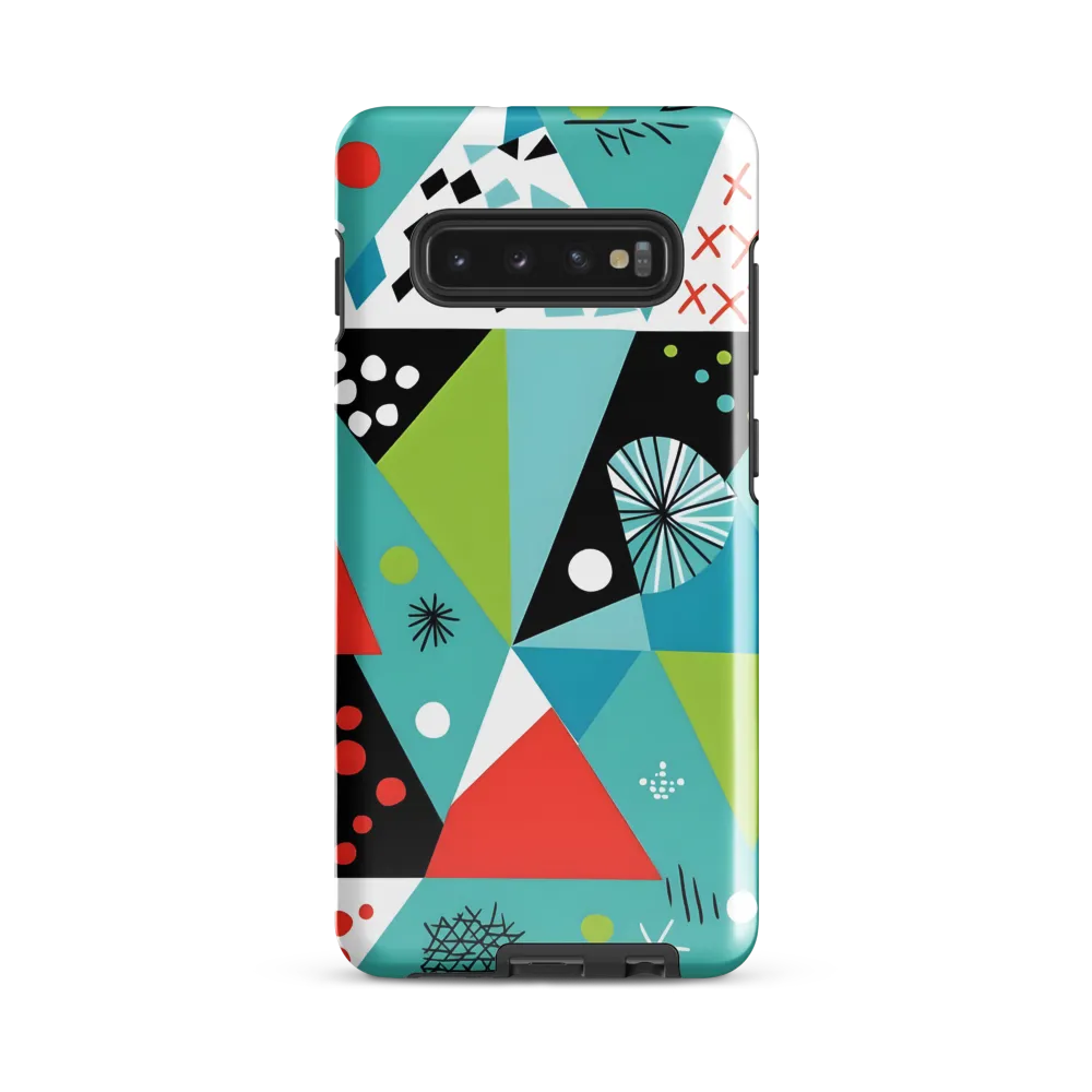 Playful Geometric Harmony | Phone Case |  S10 Plus | Tough Case | Glossy