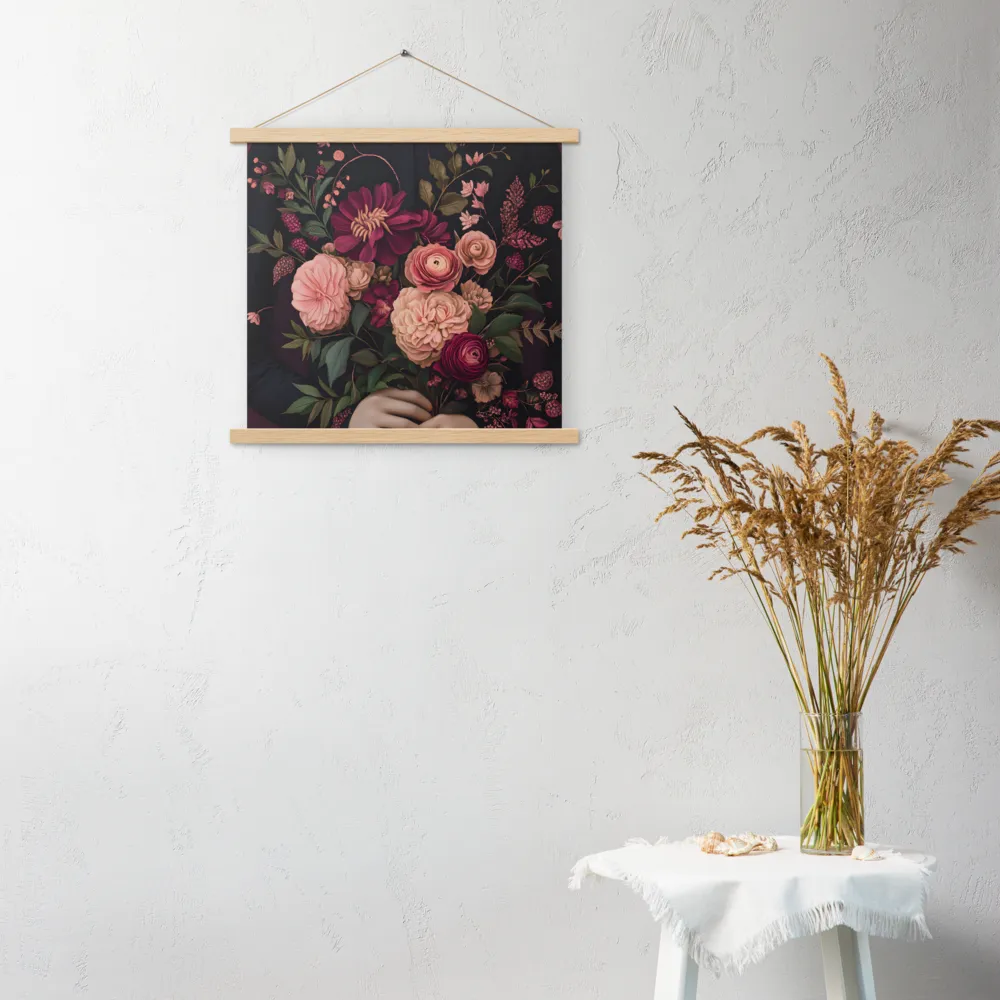 Botanical Elegance | Poster With Oak Wood Hanger | 18″×18″