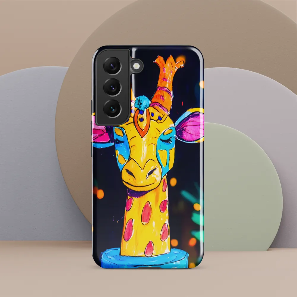 Whimsical Giraffe in Vibrant Colors | Phone Case |  S22 | Tough Case | Glossy