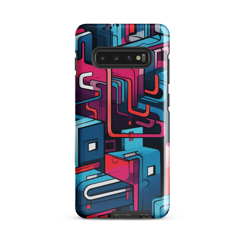 Dynamic Geometry: A Colorful Interplay | Phone Case |  S10 Plus | Tough Case | Glossy