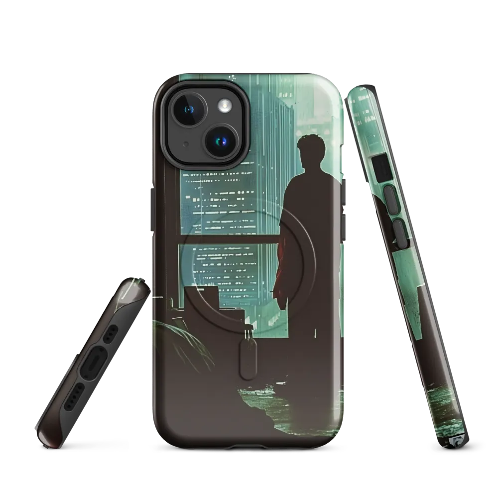 Silent Contemplation in a Futuristic Dystopia | Phone Case |  14 | MagSafe® Tough Case | Glossy