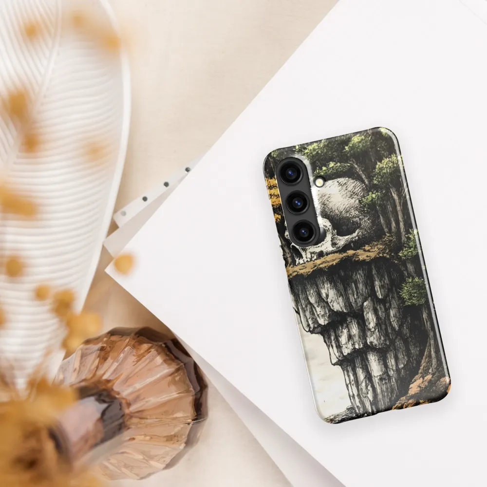 The Whispering Skull: A Surreal Encounter with Nature | Phone Case |  S24 | Snap Case | Glossy