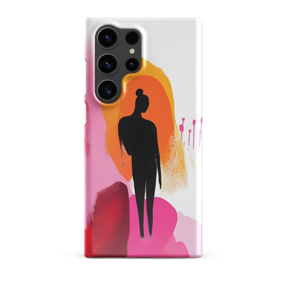 Silhouette in Colorful Abstraction